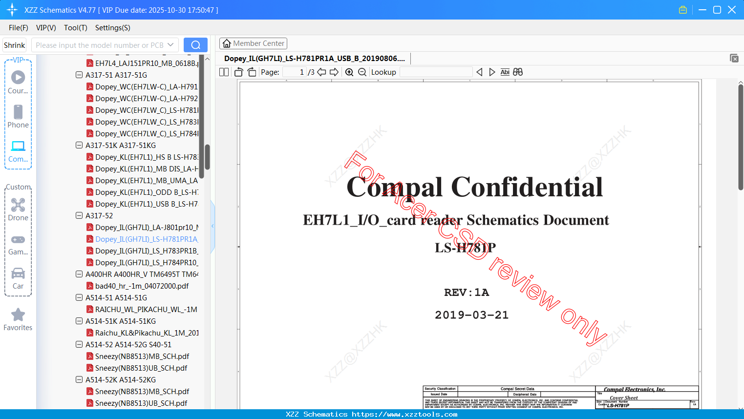Laptop ACER Dopey_IL(GH7LI)_LS-H781PR1A_USB_B_20190806